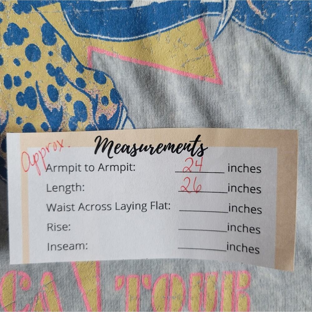 Zutter Band Free Spirit Rock 'n Roll T-Shirt Size Medium Gray Pink Yellow - Picture 6 of 6